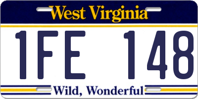WV license plate 1FE148