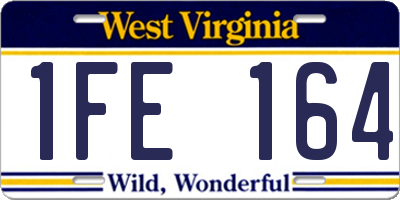 WV license plate 1FE164