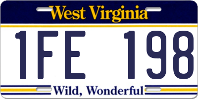 WV license plate 1FE198