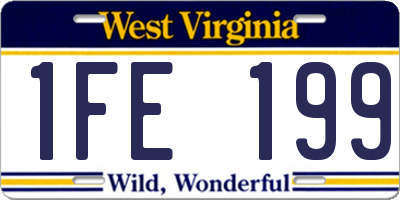 WV license plate 1FE199