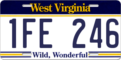 WV license plate 1FE246