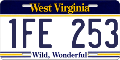 WV license plate 1FE253