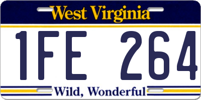 WV license plate 1FE264