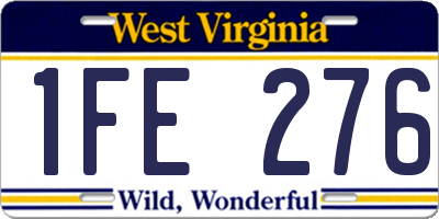 WV license plate 1FE276