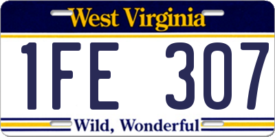 WV license plate 1FE307