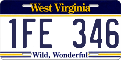 WV license plate 1FE346