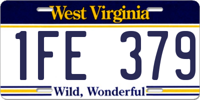 WV license plate 1FE379