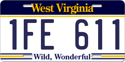 WV license plate 1FE611