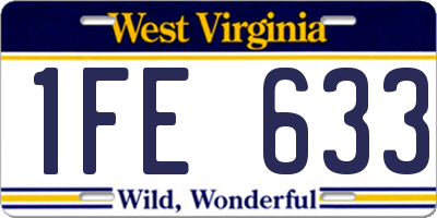 WV license plate 1FE633