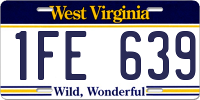 WV license plate 1FE639