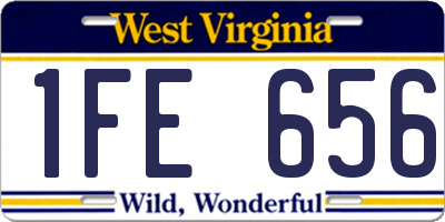 WV license plate 1FE656