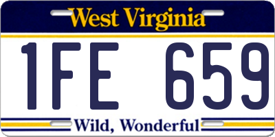 WV license plate 1FE659