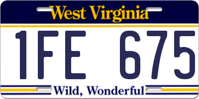 WV license plate 1FE675