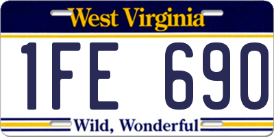 WV license plate 1FE690