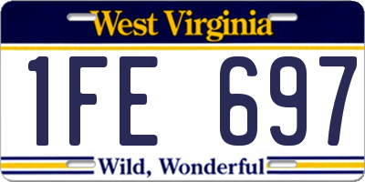 WV license plate 1FE697
