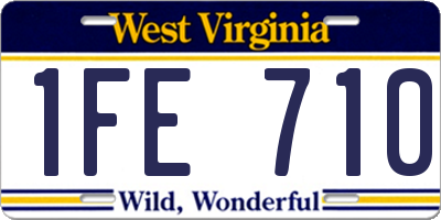 WV license plate 1FE710