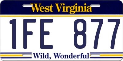 WV license plate 1FE877