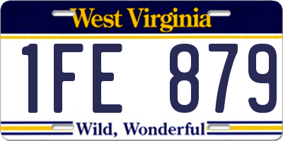WV license plate 1FE879