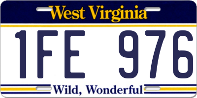 WV license plate 1FE976