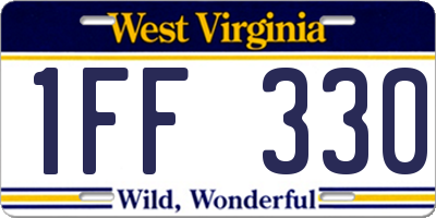 WV license plate 1FF330