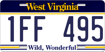 WV license plate 1FF495