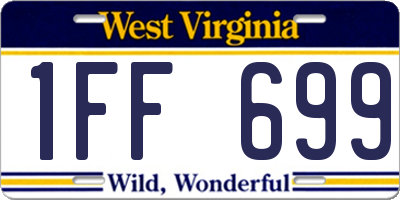 WV license plate 1FF699