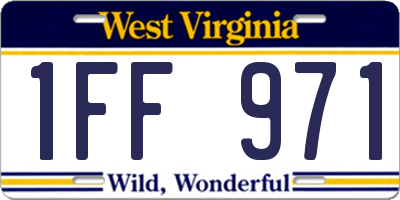 WV license plate 1FF971