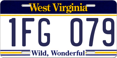 WV license plate 1FG079