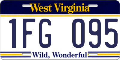 WV license plate 1FG095