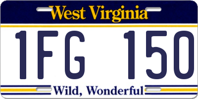 WV license plate 1FG150