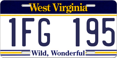 WV license plate 1FG195