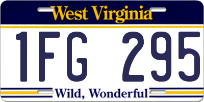 WV license plate 1FG295