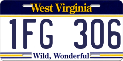 WV license plate 1FG306