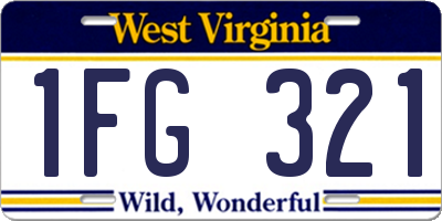 WV license plate 1FG321
