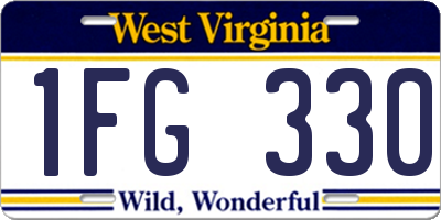 WV license plate 1FG330