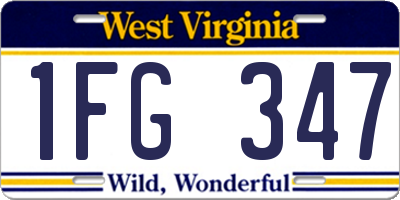 WV license plate 1FG347