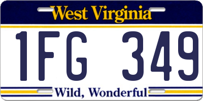 WV license plate 1FG349