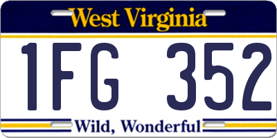 WV license plate 1FG352