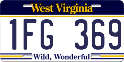 WV license plate 1FG369