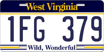 WV license plate 1FG379