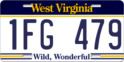 WV license plate 1FG479