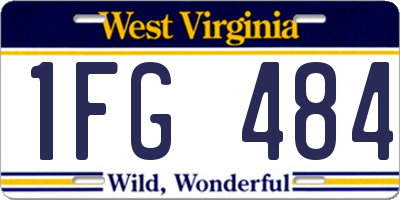 WV license plate 1FG484