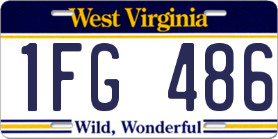 WV license plate 1FG486