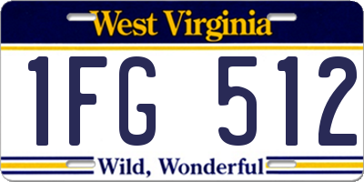 WV license plate 1FG512