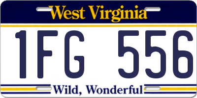 WV license plate 1FG556