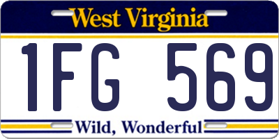 WV license plate 1FG569