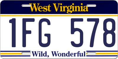 WV license plate 1FG578