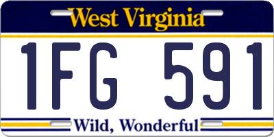 WV license plate 1FG591