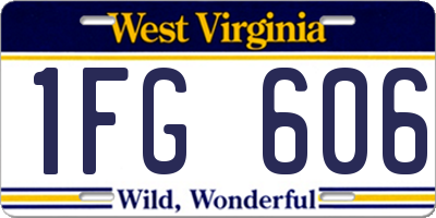 WV license plate 1FG606