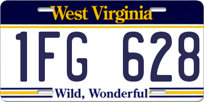 WV license plate 1FG628